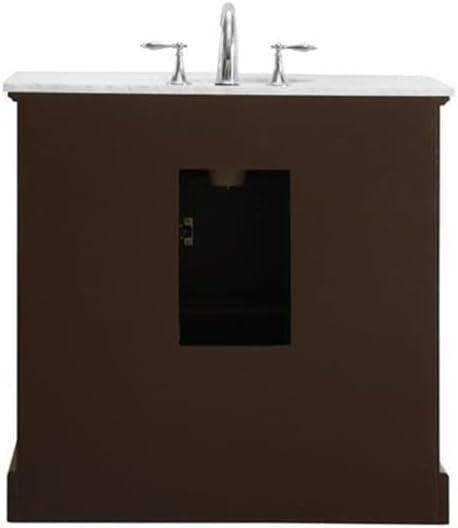 Hermes 36'' Single Bathroom Vanity with Marble Top