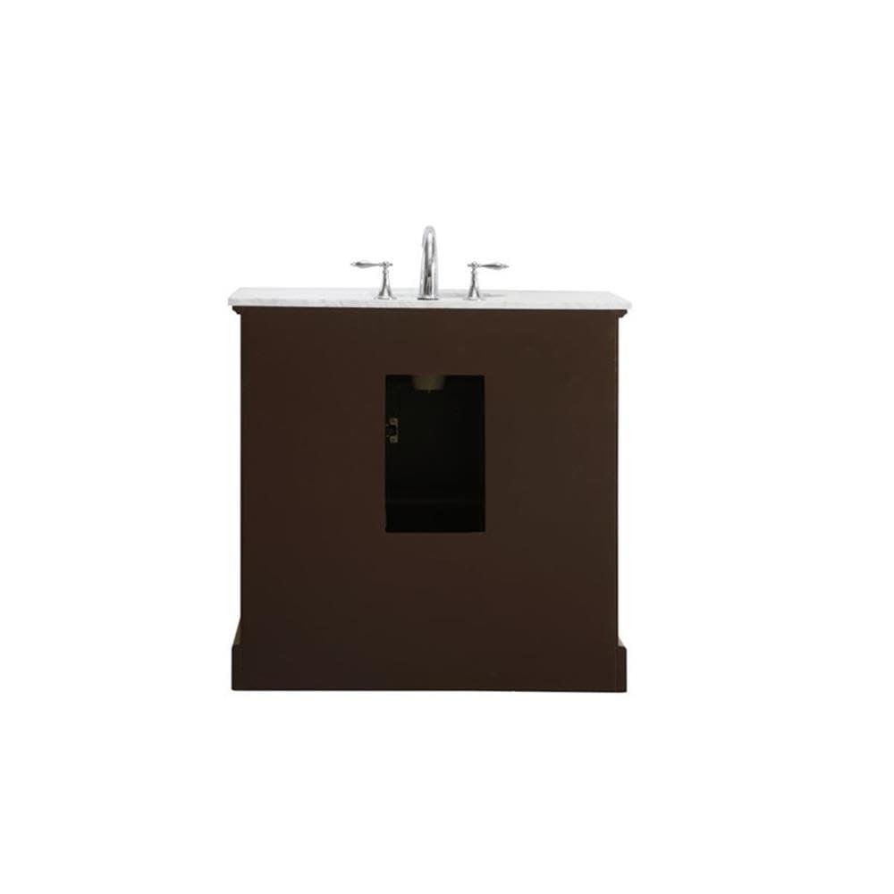 Hermes 36'' Single Bathroom Vanity with Marble Top
