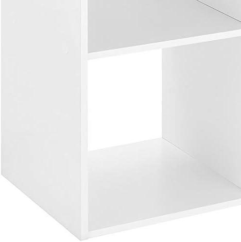 White 6-Cube Organizer with Shelves and Back Panels