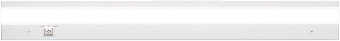 BA-ACLED24-27/30WT-WAC Lighting-Duo-120V 8W 2700K/3000K 1 LED Dual Color Option Light Bar in Contemporary Style-2.75 Inches Wide by 1 Inch High-White