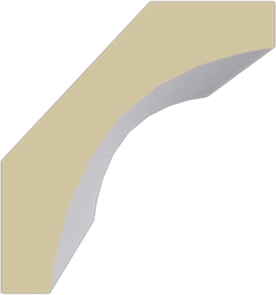 Reece White Polyurethane Traditional Crown Moulding, 94.5" Length