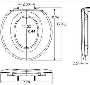 Big John Toilet Seat 2445263-3W Open Front with Cover Bariatric Toilet Seat, White