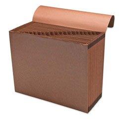 Smead TUFF Expanding Wallet, 21 Sections, Elastic Cord Closure, 1/21-Cut Tabs, Letter Size, Redrope