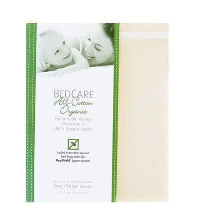 National Allergy Premium 100% Organic Cotton Pillow Protectors with Zipper Standard Size - GOTS Certified - Natural Breathable Hypoallergenic Encasement - Organic 100% Cotton Pillowcases Cover Cases