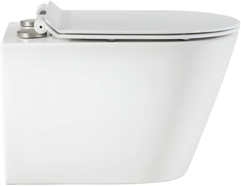 Swiss Madison Well Made Forever SM-WK465-01C - Calice Wall-Hung Round Toilet Bundle, Glossy White