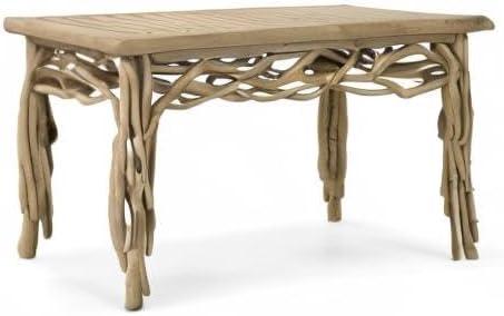 Farmhouse Branch Console Table, Natural Teak