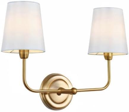 Safavieh Ezra Antique Two Light Wall Sconce, Brass Gold