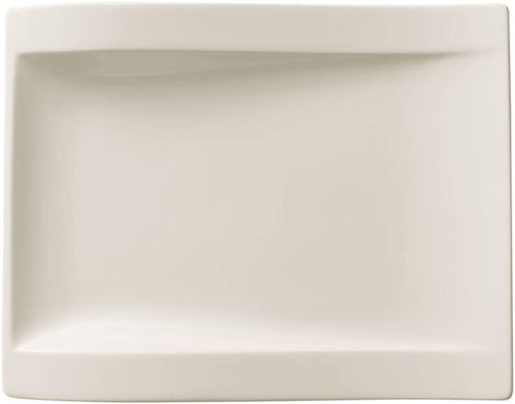 New Wave Rectangular Off-White Porcelain Salad Plate