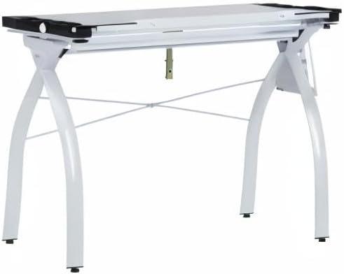 Courson Glass Top Metal Base Drafting Table