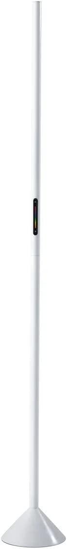 Matte White LED Floor Lamp with Slide Dimmer and RGB Switch