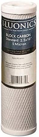 BLUONICS 12 pc Replacement Water Filter Set for Our 4 Stage UV Under Sink Filter System. Sediment Carbon Block GAC UV Bulb