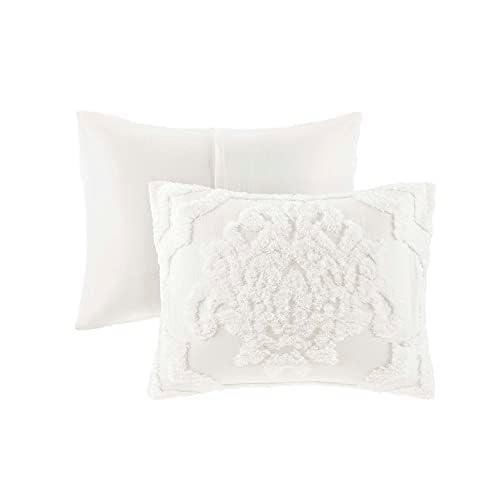Madison Park Viola Tufted Cotton Chenille Damask 3 Piece Duvet Set & Reviews | Wayfair