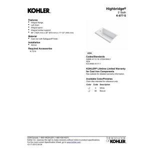 Highbridge® 60" x 32" Drop In Soaking Bathtub