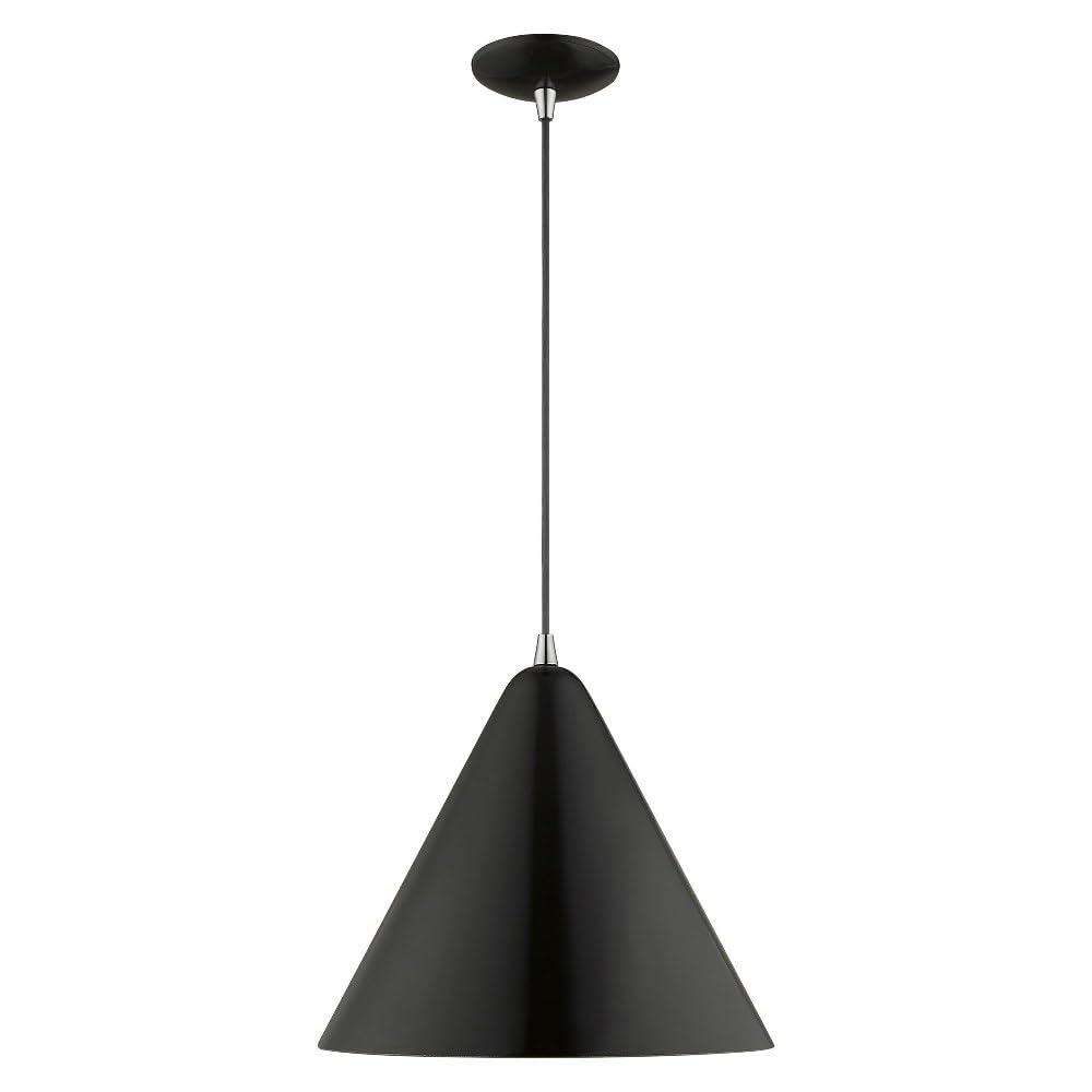 Livex Lighting Dulce 1 - Light Pendant in  Brushed Aluminum/Polished Chrome
