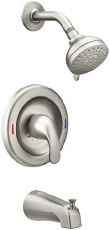 Spot Resist Brushed Nickel Wall Mounted Tub and Shower Package