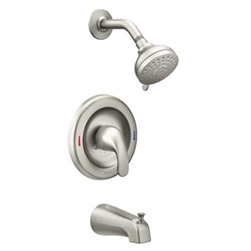 Moen 82613 Spot Resist Brushed Nickel Adler Tub And Shower Package