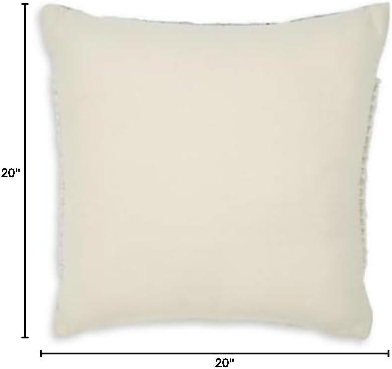 Nordic Off-White Popcorn Stitch Square Throw Pillow