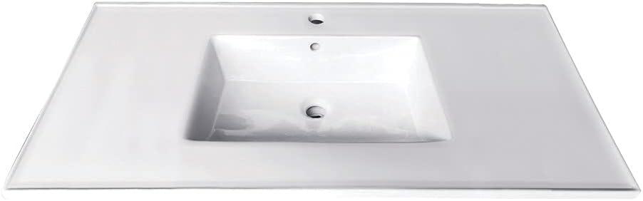 Kingston Brass Continental 37-Inch Ceramic Vanity Sink Top