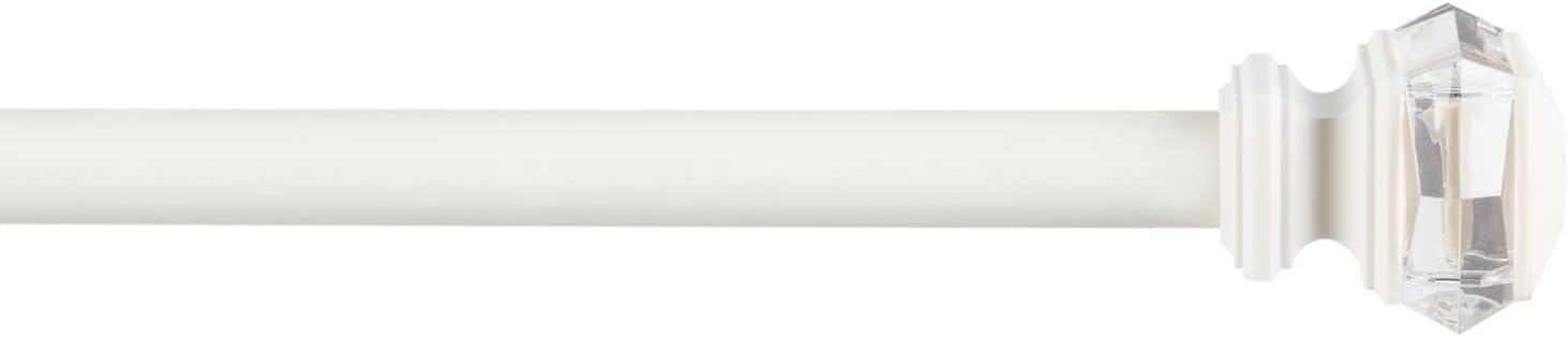 Amalgamated Textiles Exclusive Home Marquise 1" Curtain Rod and Coordinating Finial Set, Adjustable