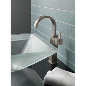Delta Vero Single Handle Vessel Bathroom Faucet, Chrome