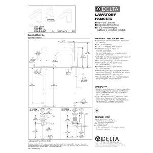 Ara Single Hole Bathroom Faucet with Drain Assembly