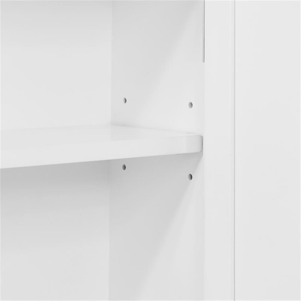 Dover Wall Mounted Bathroom Storage Cabinet with Two Doors and Towel Rod White - Alaterre Furniture