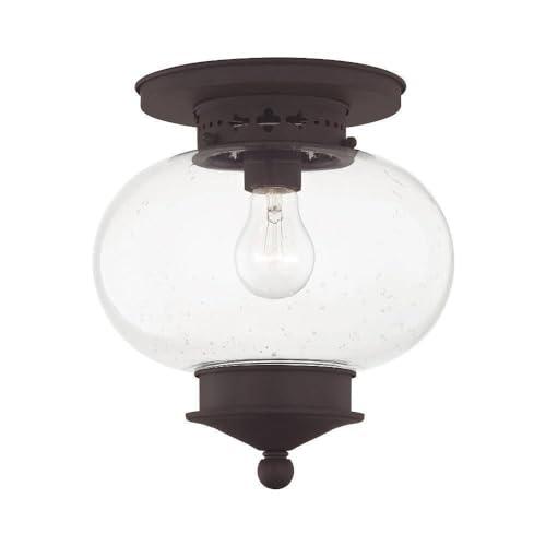 Livex Lighting Harbor 1 - Light Flush Mount in  Bronze