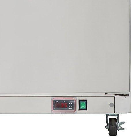 Maxx Cold MXCR29SHC Commercial Refrigerated Sandwich/Salad Prep Station Stainless Steel Construction with 8 4-Inch Pans and Food Grade Cutting Board, 7-Cu.Ft., Metallic