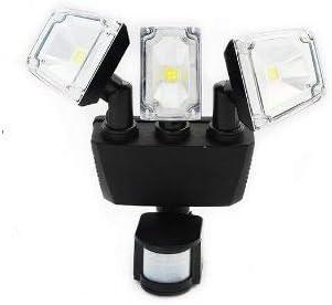 3 - Head LED Solar Powered Dusk to Dawn Outdoor Security Flood Light with Motion Sensor