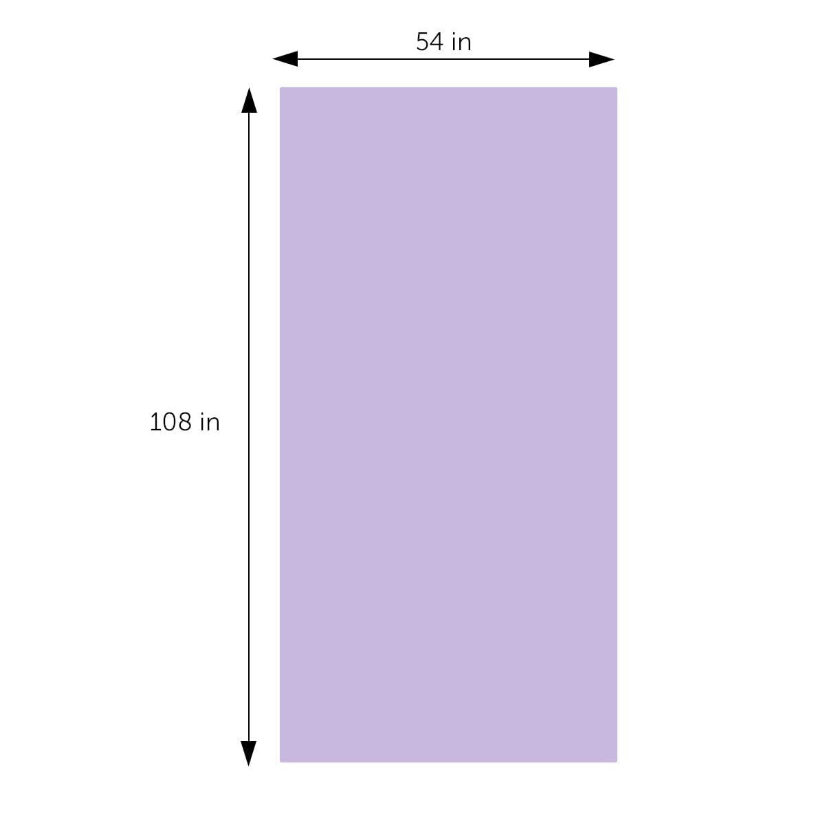 Crown Premium Quality Plastic Tablecloth 54 Inch. x 108 Inch. Rectangle - Lavender - 6 Pack