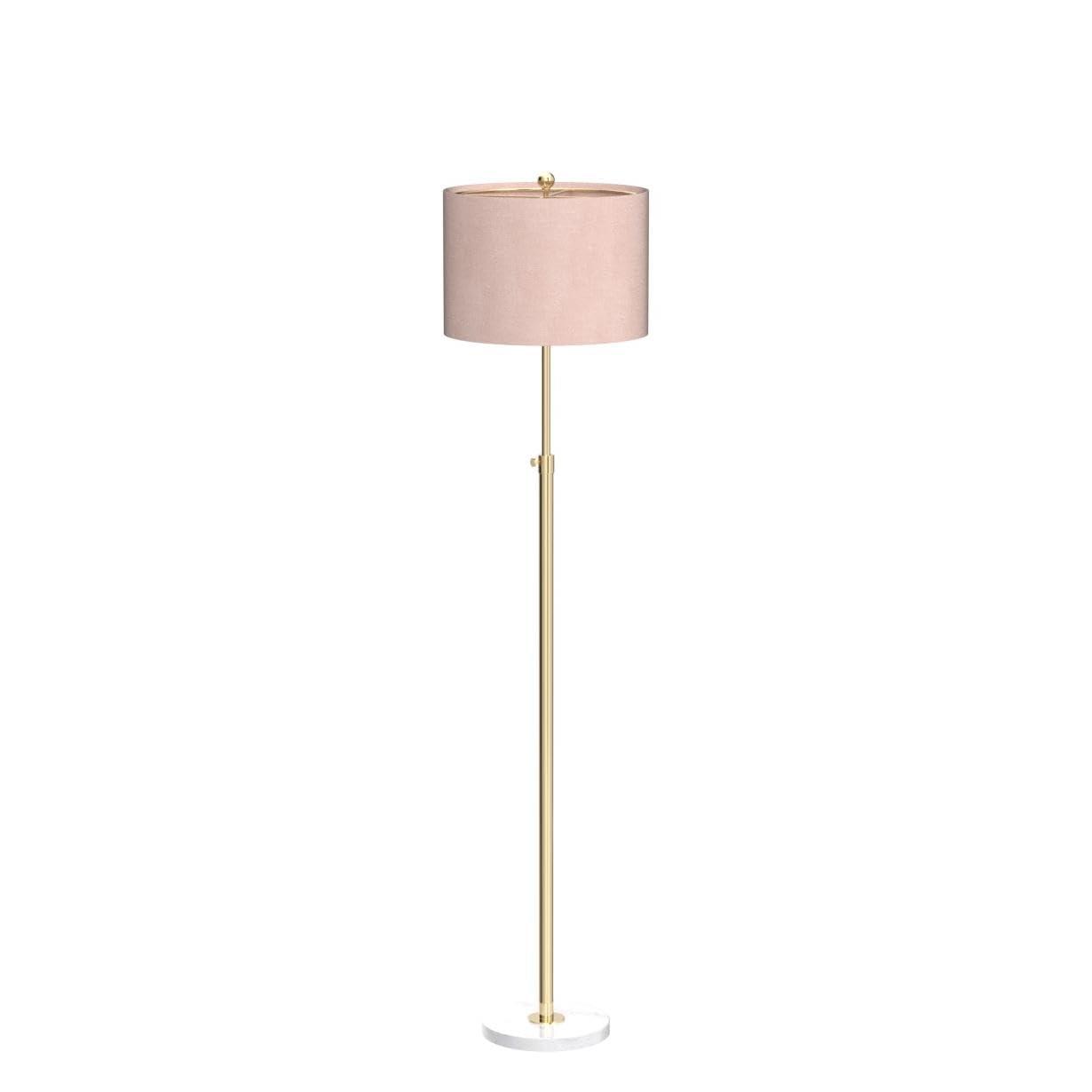 JONATHAN Y JYL3022A June 65" Adjustable Metal/Marble LED Floor Lamp, Modern, Contemporary, Elegant, Glam, Office, Living Room, Family Room, Dining Room, Bedroom, Hallway, Foyer, Brass