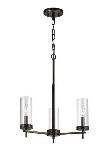 Zire Mini 3-Light Chrome Chandelier with Clear Glass Shades