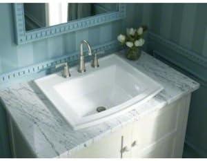 Archer® Vitreous China Rectangular Drop-In Bathroom Sink with Overflow