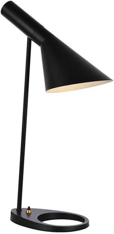 Maklaine Black Iron Modern Cone Table Lamp