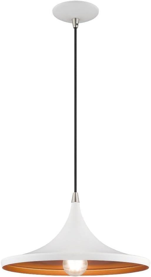 Livex Lighting Metal Shade 1 - Light Chandelier in  Black