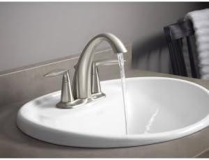 Kohler Alteo® Centerset 4" Bathroom Faucet with Pop-Up Drain Assembly, 2-Handle Bathroom Sink Faucet, 1.2 gpm
