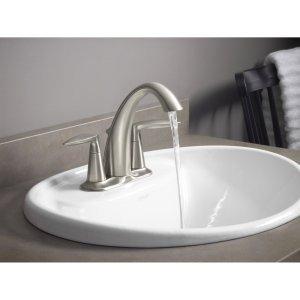Kohler Alteo® Centerset 4" Bathroom Faucet with Pop-Up Drain Assembly, 2-Handle Bathroom Sink Faucet, 1.2 gpm