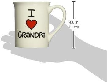 I Heart Grandpa Ceramic Mug with Green Interior, 16 oz