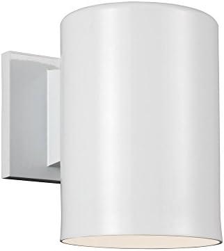 Sleek White Aluminum 7.25" Outdoor Wall Lantern