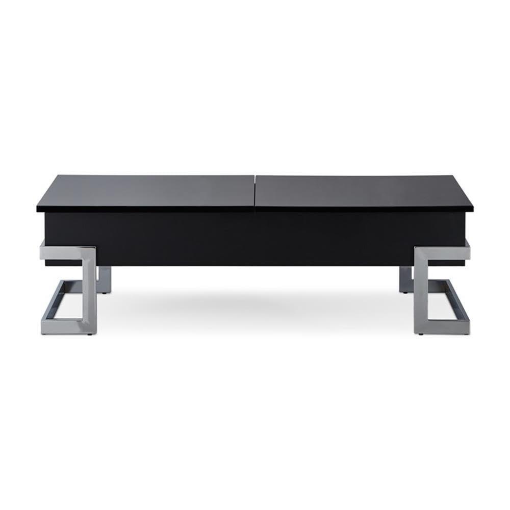 ACME Calnan Rectangular Lift Top Coffee Table in Black and Chrome