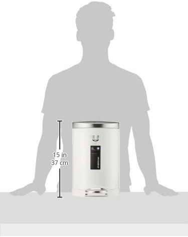 Simplehuman 6 Liter / 1.6 Gallon Semi-Round Bathroom Step Trash Can, White Steel