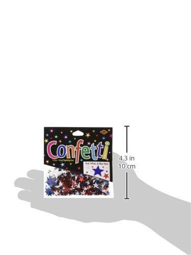 Beistle Red, White & Blue Stars Confetti, 4 bags of .5 oz (4/Pkg) Multicolored