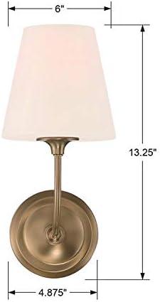 Vibrant Gold Geometric Sconce with White Glass Shade
