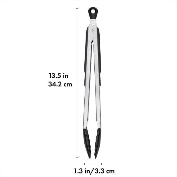 12-Inch Stainless Steel and Nylon Cooking Tongs