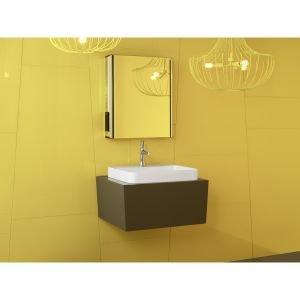 Vox® Vitreous China Rectangular Vessel Bathroom Sink with Overflow