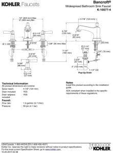 Bancroft Widespread Bathroom Faucet with Drain Assembly