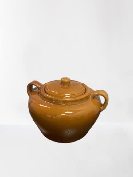 Fox Run Bean Pot with Lid, Stoneware, 3.5-Quart