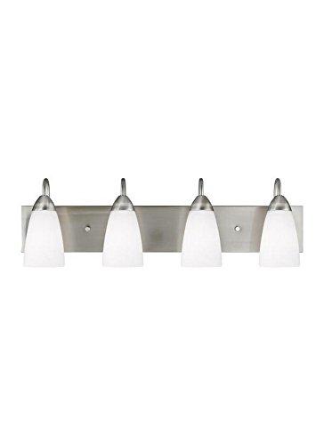Generation Lighting Seville 28.375-in 4 -Light Brushed Nickel Traditional Vanity light
