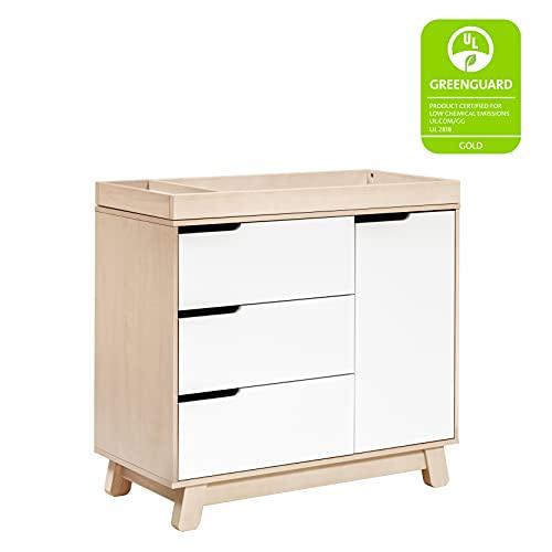 Hudson Modern 3-Drawer GreenGuard Certified Dresser in Washed Natural and White