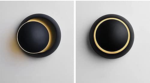 MODIRNATION Wall Light 'Eclipse', 360 Degree Rotatable Modern LED Lighting Fixture for Home and Office, Wall Mounted Lamp for Living Room, Bedroom, Hallway, Family Room Decor, 3500 Warm Light